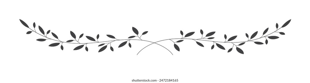 Laurel wreath. floral wreath. Branch and leaves. Vector illustration
