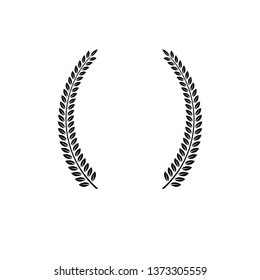 Laurel Wreath floral emblem. Heraldic Coat of Arms decorative logo isolated vector illustration.