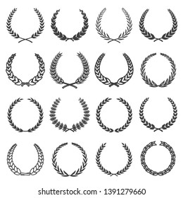 laurel wreath florals vector image on white background