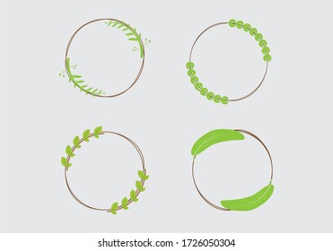 Laurel Wreath Frame Vector Set