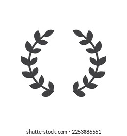 Laurel wreath glyph icon. linear style sign for mobile concept and web design