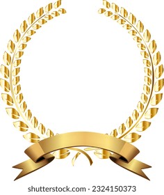 Laurel Wreath, Wreath de oro, triunfo, victoria