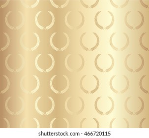 laurel wreath golden color background / pattern