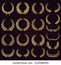 laurel wreath golden retro collection
