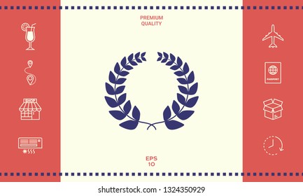 Laurel wreath . Graphic elements for your design