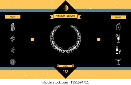 Laurel wreath. Graphic elements for your design