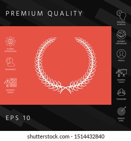 Laurel wreath. Graphic elements for your design