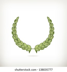 Laurel wreath, green vector