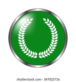 Laurel Wreath -  green vector icon