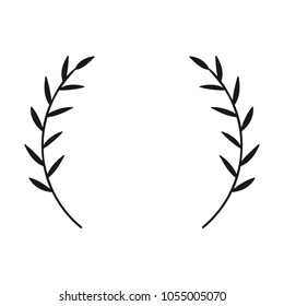 Laurel wreath. Hand drawn vector round frame for invitations, greeting cards, quotes, logos, posters and more. Vector