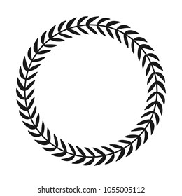 Laurel wreath. Hand drawn vector round frame for invitations, greeting cards, quotes, logos, posters and more. Vector