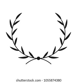 Laurel wreath. Hand drawn vector round frame for invitations, greeting cards, quotes, logos, posters and more. Vector illustration