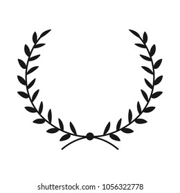 Laurel wreath. Hand drawn vector round frame for invitations, greeting cards, quotes, logos, posters and more. Vector illustration