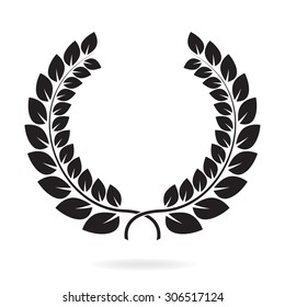 Laurel wreath icon. Award sign isolated on white background. Vector illustration.