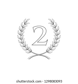 Laurel Wreath Icon Award Symbol Champion Logo Template