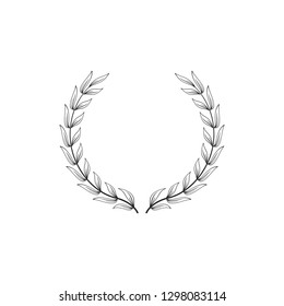 Laurel Wreath Icon Award Symbol Logo Template