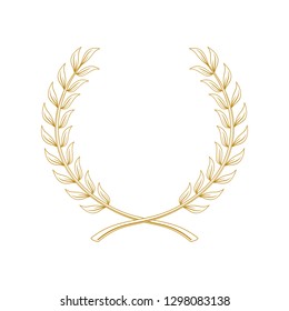 Laurel Wreath Icon Award Symbol Logo Template