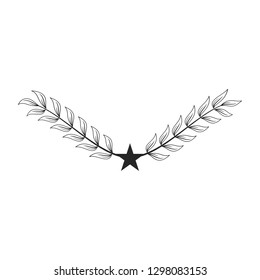 Laurel Wreath Icon Award Symbol Logo Template