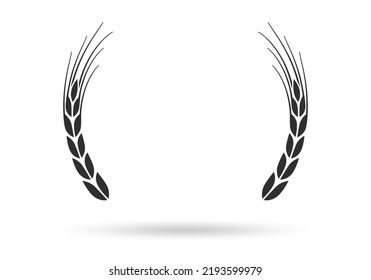 Laurel wreath icon. Award, winner or victory design element. Vector illustration.