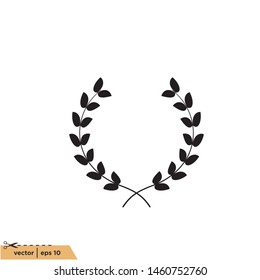laurel wreath icon champion symbol logo template