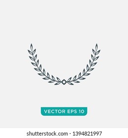 Laurel Wreath Icon Design, Vector EPS10