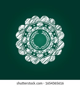 laurel wreath icon drawn on a chalkboard