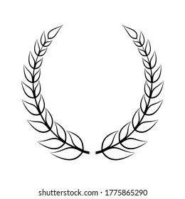 Laurel Wreath Icon Emblem Made Laurel Stock Vector (Royalty Free ...