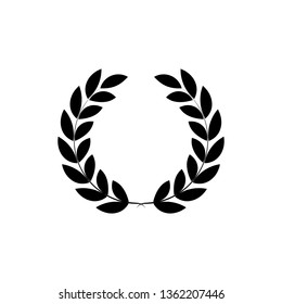 Laurel Wreath Icon Flat Style Vector Illustration Logo Template