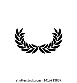 Laurel Wreath Icon Flat Style Vector Illustration Logo Template