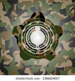 laurel wreath icon inside camo emblem
