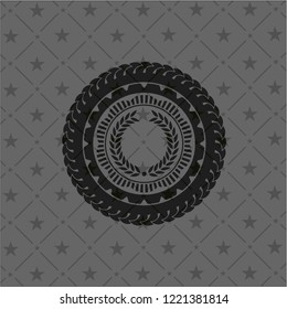 laurel wreath icon inside dark badge