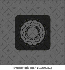 laurel wreath icon inside retro style black emblem