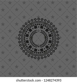 laurel wreath icon inside retro style black emblem