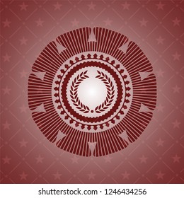 laurel wreath icon inside vintage red emblem