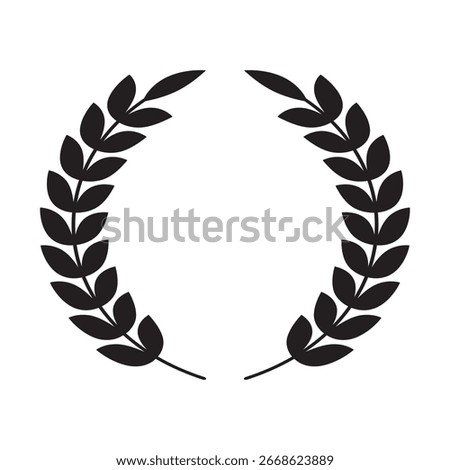 Laurel wreath icon Isolated flat vector simple illustration for web and app..eps
