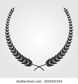 Laurel wreath icon  isolated on white background. Vector illustration