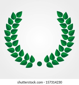 laurel wreath icon, isolated on white background.