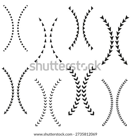 Laurel wreath icon. Leaf branch vector. Floral curve shape. Nature border art. EPS 10.