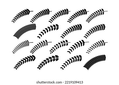 Set mit Logoelementen für Laurel-Kranz-Symbol