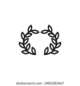 laurel wreath icon logo sign vector outline