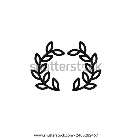 laurel wreath icon logo sign vector outline
