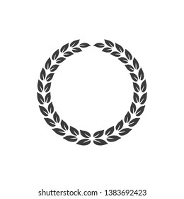 Laurel wreath icon on white background. Vector Illustration