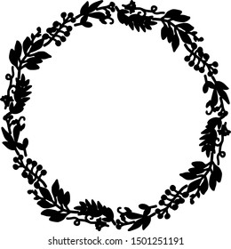 Laurel wreath icon on white background.vector design 