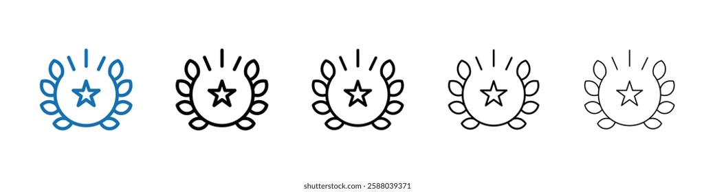 laurel wreath icon Outline vector logo for web ui