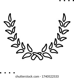 Laurel wreath icon in outlines