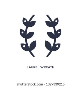 laurel wreath icon. Simple element illustration from graduation and education concept. laurel wreath editable symbol design on white background. Can be use for web and mobile.