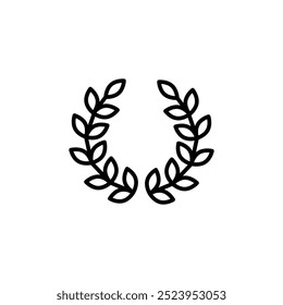 Laurel wreath icon. Simple laurel wreath icon for social media, app, and web design. Vector illustration