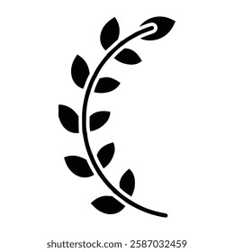 laurel wreath icon Simple thin line logo