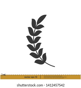 laurel wreath Icon Symbol Logo Template