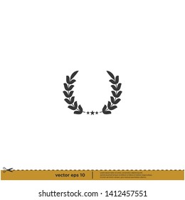 laurel wreath Icon Symbol Logo Template